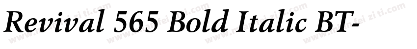 Revival 565 Bold Italic BT字体转换